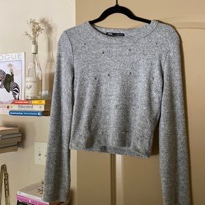 Zara jeweled sweater